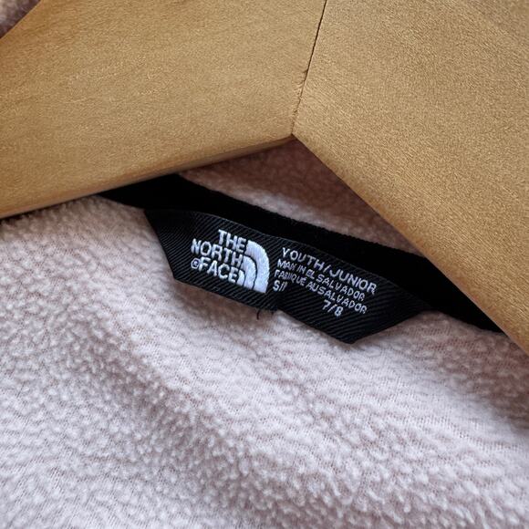 The North Face Denali Fleece Girls Youth S 7-8 Full Zip Jacket Pink/Black - Picture 9 of 10